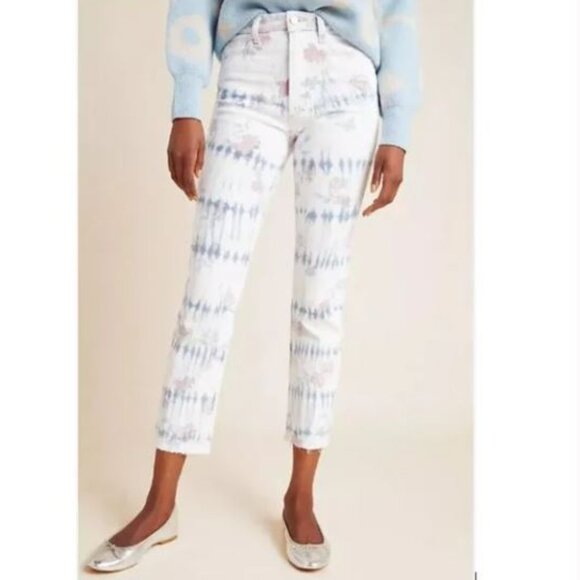 Joe’s Fiore Ultra High-Rise Tie-Dye Floral Slim Jeans - Size 29 - NWOT - Picture 3 of 11